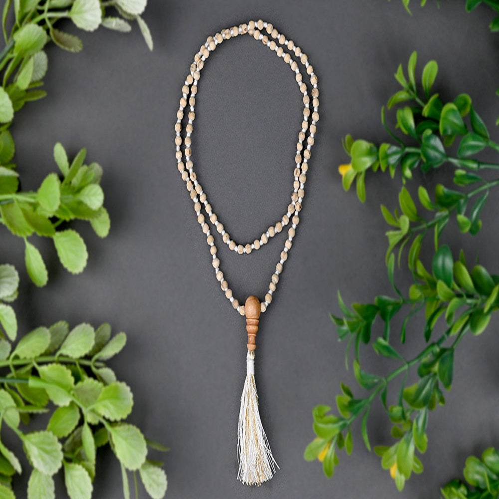 8 mm Natural Tulasi Mala With Lab Certificate
