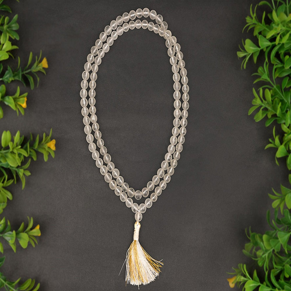 Consecrated Spatika Mala With Lab Tested Certificate