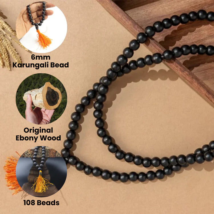 Consecrated Karungali Mala With Lab Tested Certificate