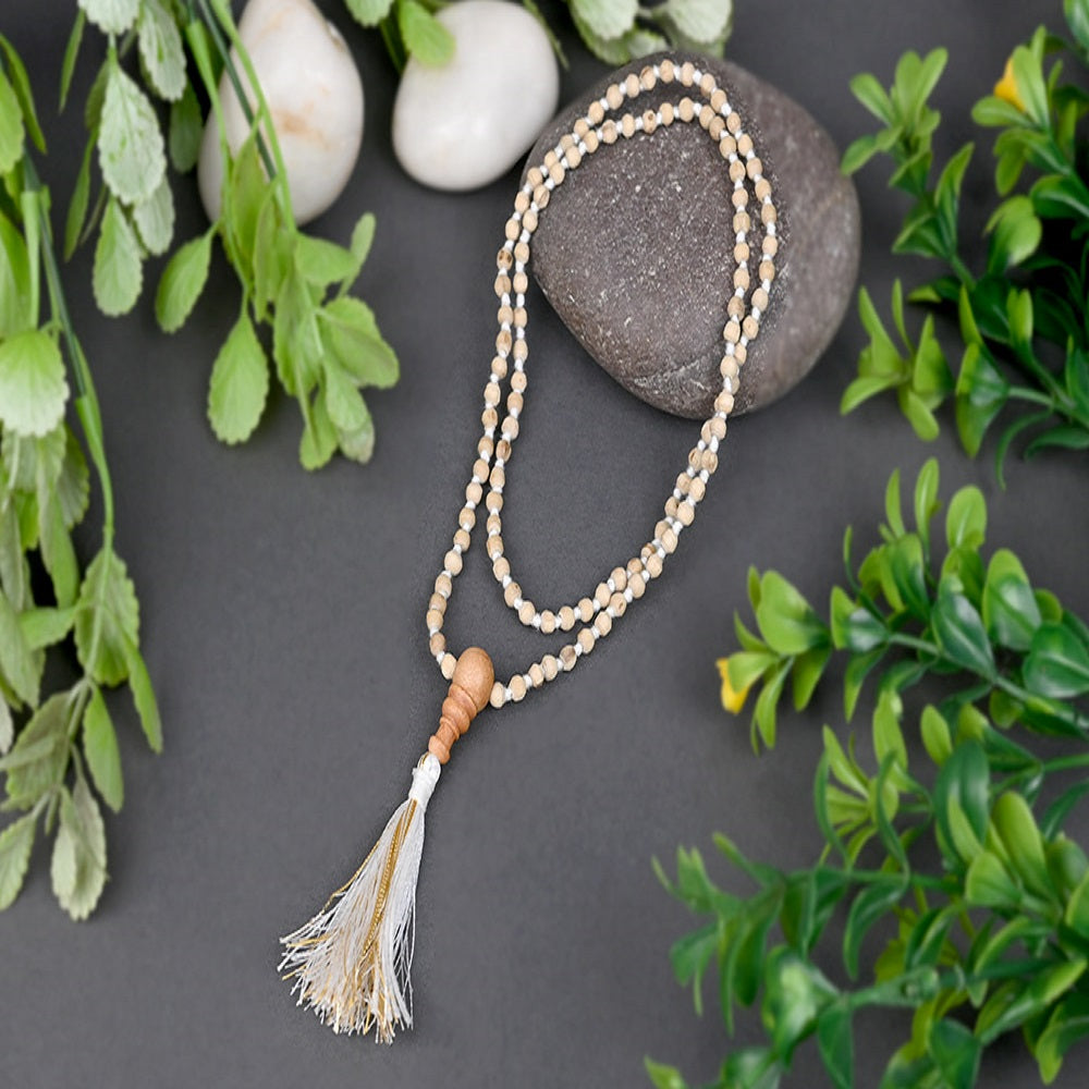 8 mm Natural Tulasi Mala With Lab Certificate