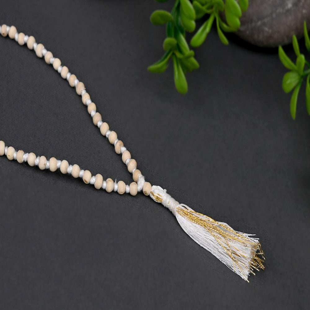 8 mm Natural Tulasi Mala With Lab Certificate