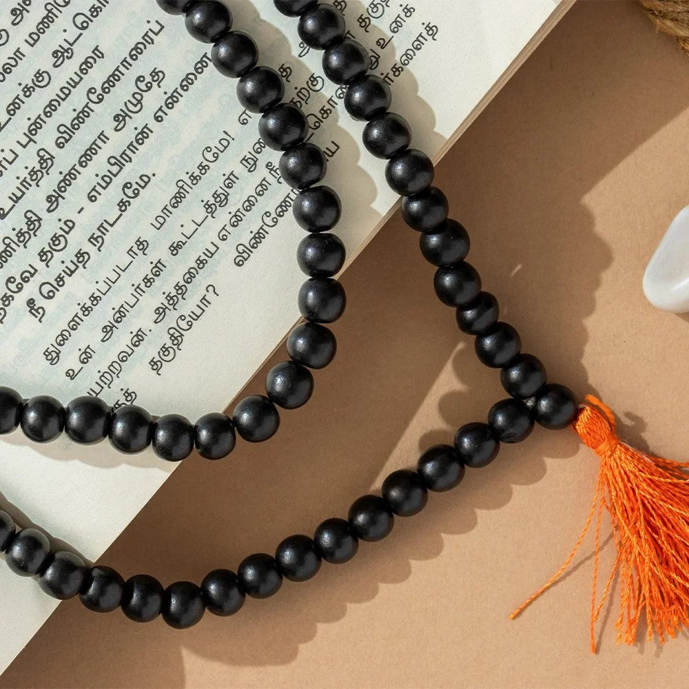 8mm Karungali Consecrated Mala with Lab Tested Certificate