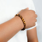 8 mm Tiger Eye Bracelet with Lab Certificate