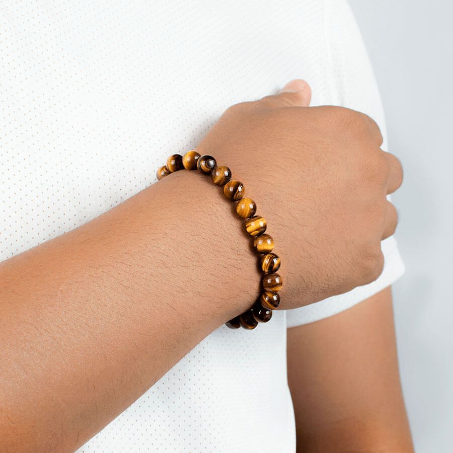 8 mm Tiger Eye Bracelet with Lab Certificate