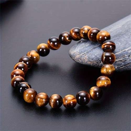 8 mm Tiger Eye Bracelet with Lab Tested Certificate